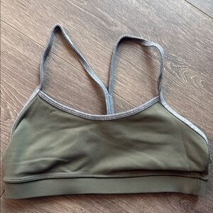 Olive Green Women's Sports Bra